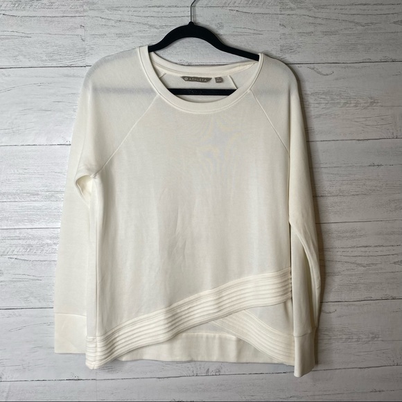 Athleta asymmetrical white sweater size M - Picture 1 of 7